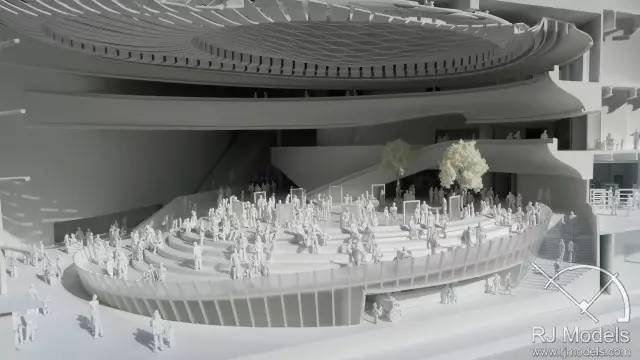 ▲戲曲中心概念模型的特色吊頂。